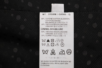 Gilet rayé en coton gris Dolce & Gabbana STAFF