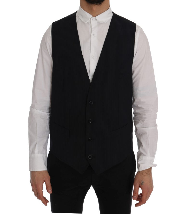Chaleco de lana a rayas Dolce & Gabbana Negro STAFF