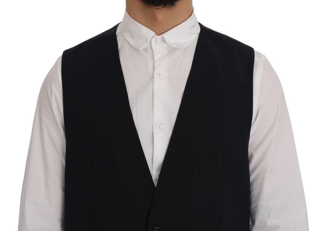 Chaleco de lana a rayas Dolce & Gabbana Negro STAFF