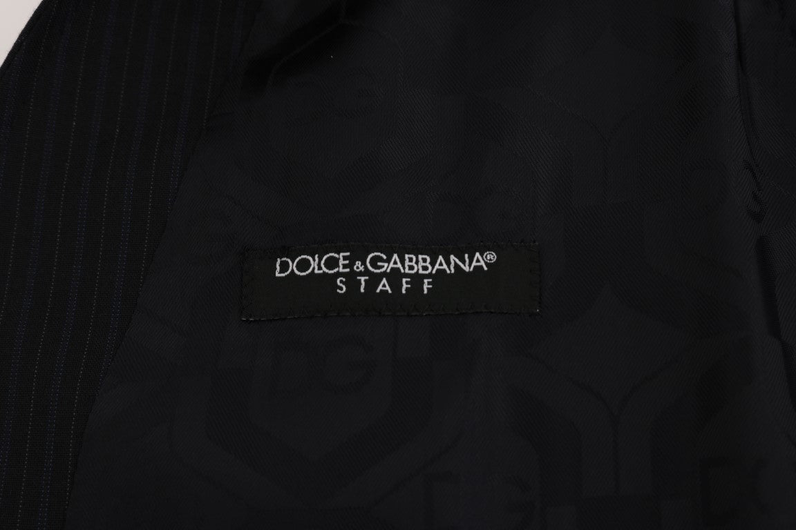 Chaleco de lana a rayas Dolce & Gabbana Negro STAFF