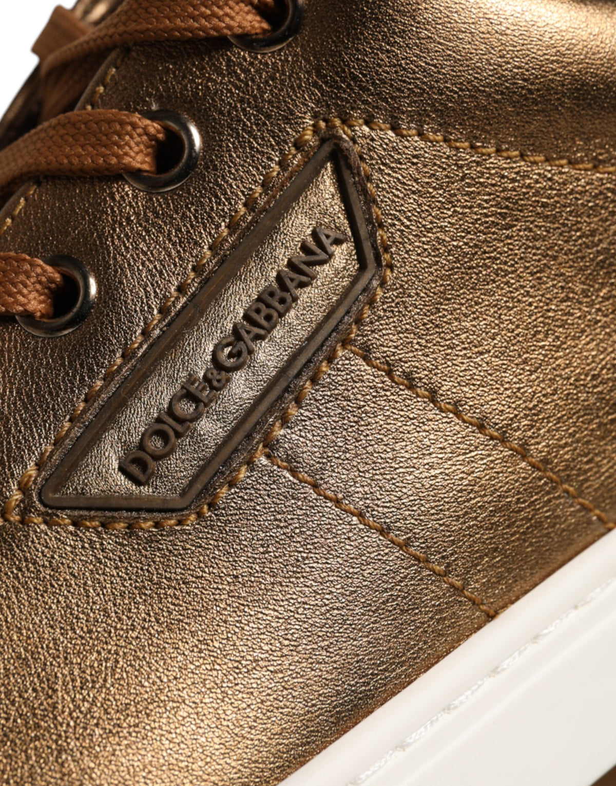 Zapatillas de hombre Dolce & Gabbana Gold Leather Logo London
