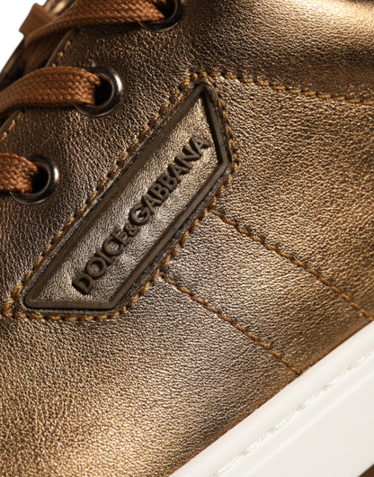 Zapatillas de hombre Dolce & Gabbana Gold Leather Logo London
