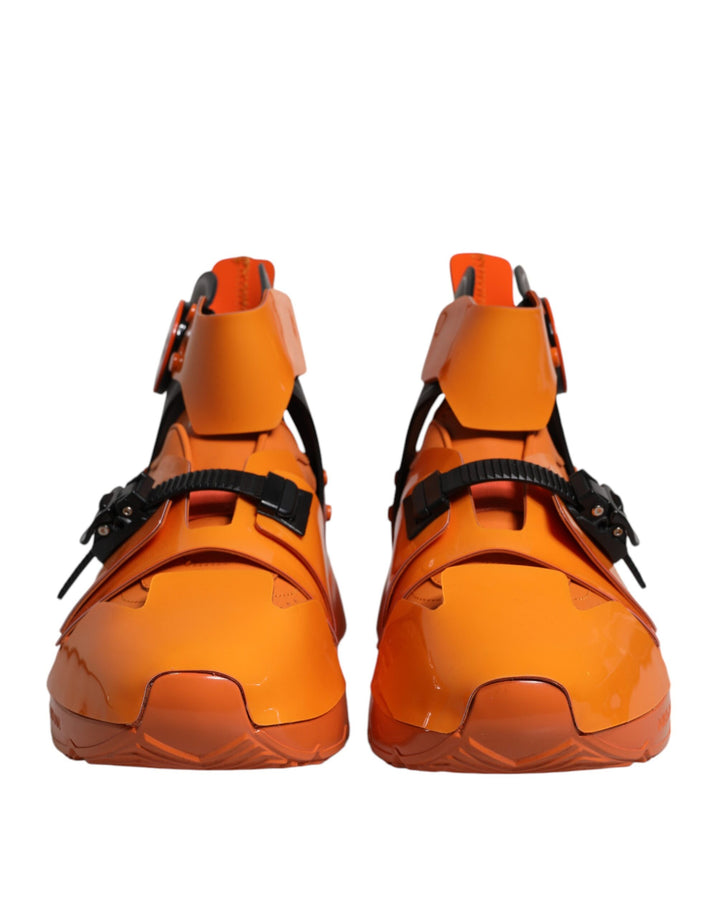 Zapatillas Altas Gruesas con Paneles Múltiples Naranjas Dolce & Gabbana