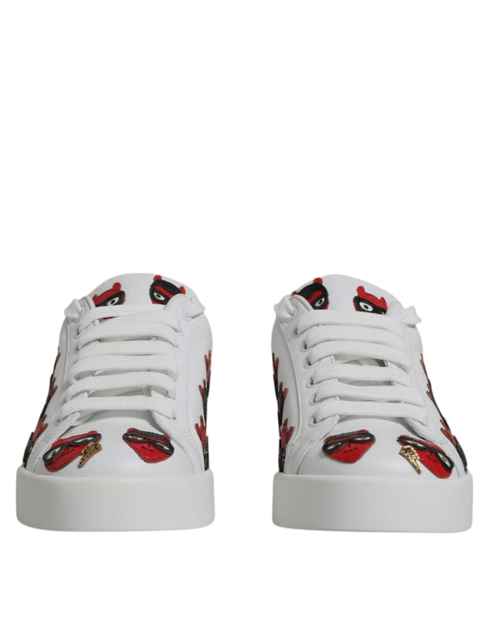 Zapatillas Dolce & Gabbana blancas "White Devil Face" Portofino