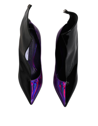 Botines Puntiagudos Morados y Negros Dolce & Gabbana