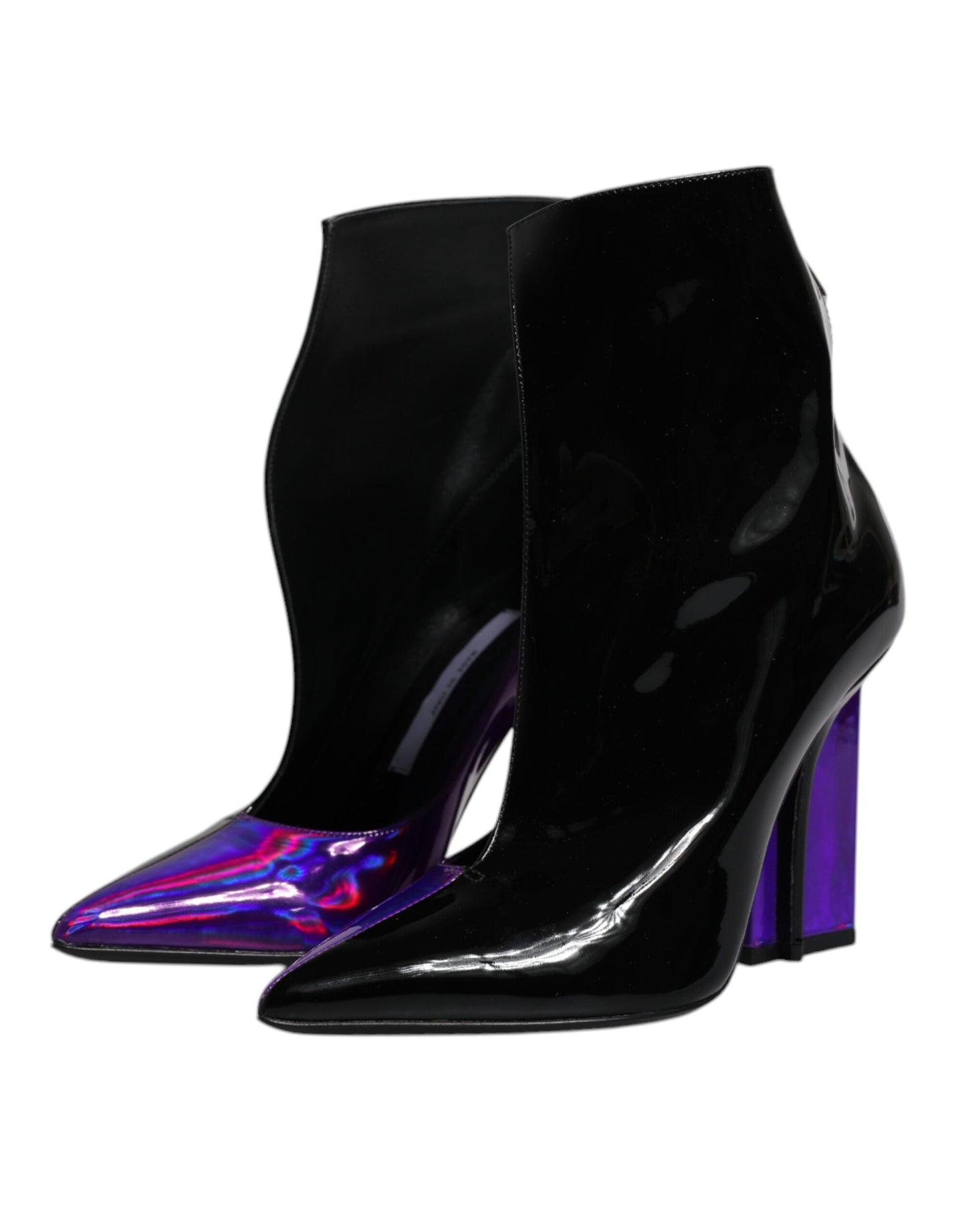 Botines Puntiagudos Morados y Negros Dolce & Gabbana