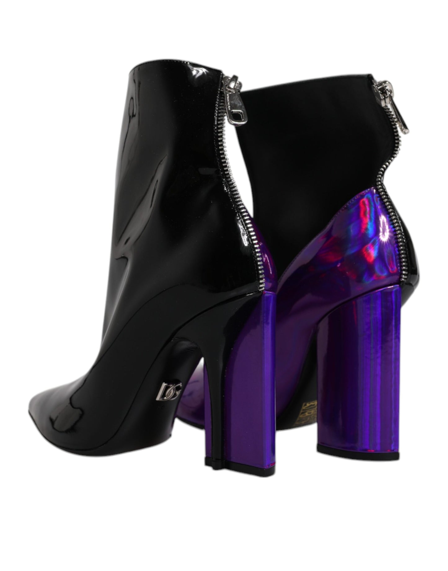 Botines Puntiagudos Morados y Negros Dolce & Gabbana