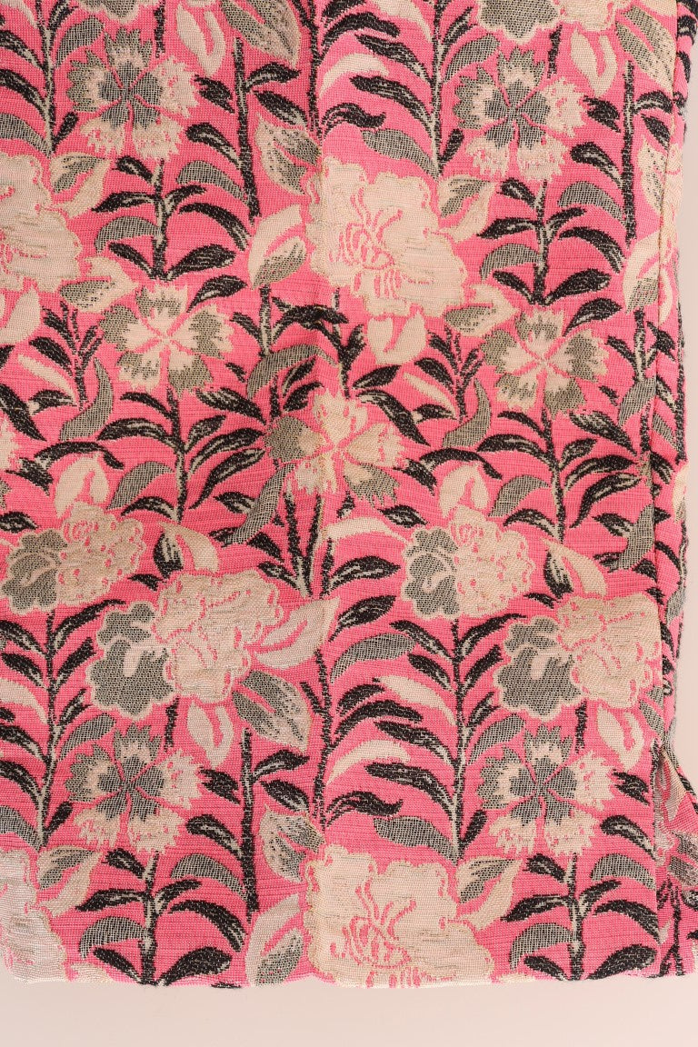 Pantalon Capri en brocart floral rose Dolce & Gabbana