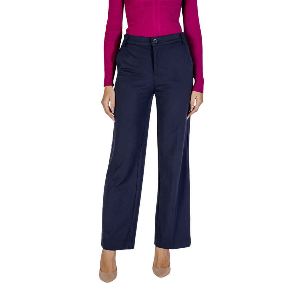 Street One Blue Viscose Casual Pants