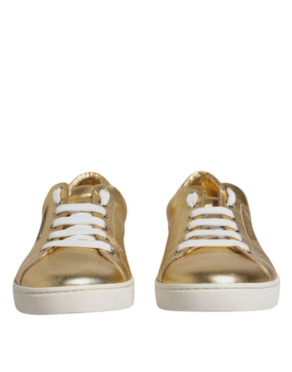 Dolce & Gabbana Baskets Hommes Cuir Or Logo London