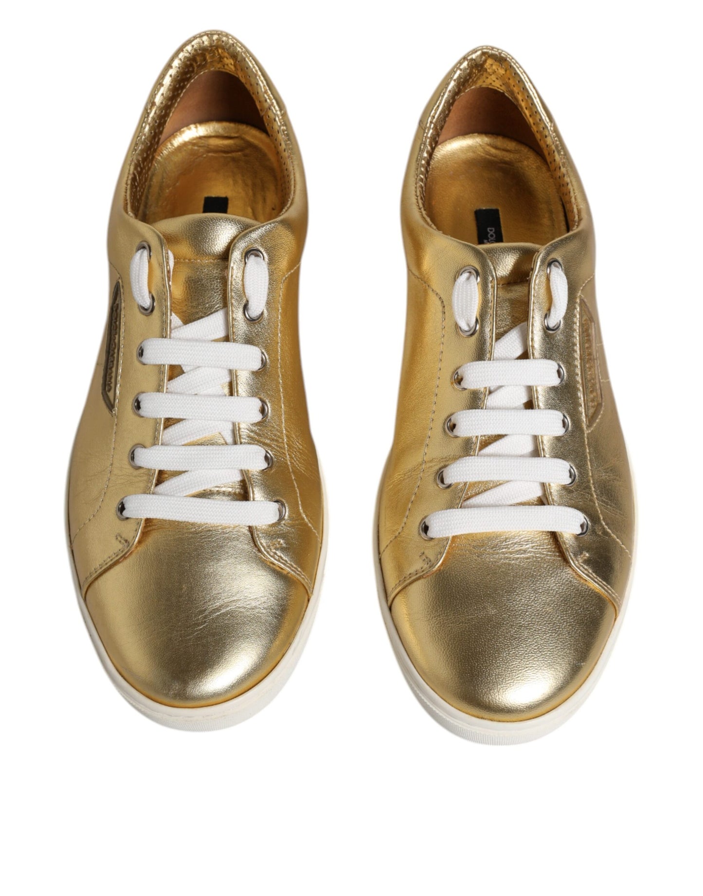 Dolce & Gabbana Baskets Hommes Cuir Or Logo London