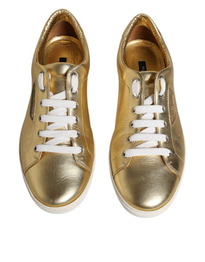 Dolce & Gabbana Baskets Hommes Cuir Or Logo London