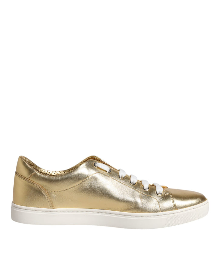 Zapatillas Dolce & Gabbana Gold Leather Logo London para Hombre