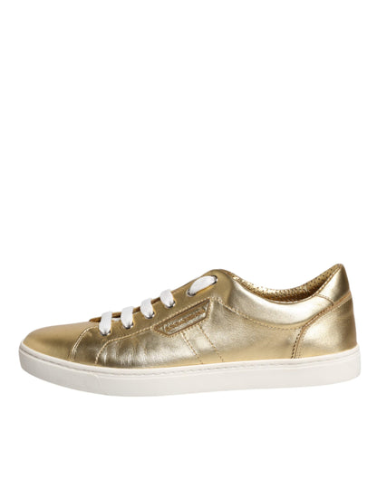 Dolce & Gabbana Baskets Hommes Cuir Or Logo London