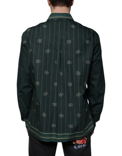 Chemise décontractée à manches longues Dolce & Gabbana MARTINI à logo vert