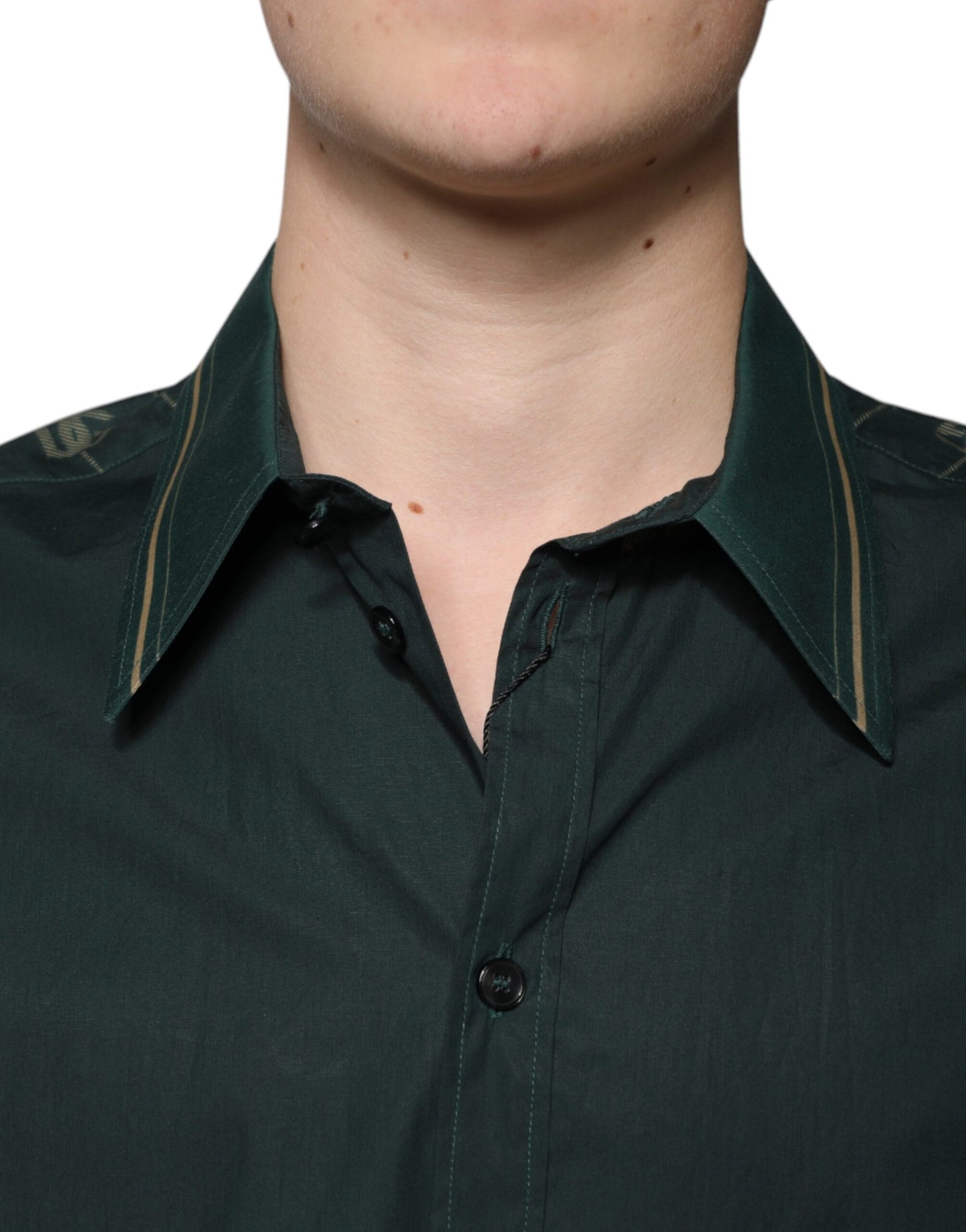 Chemise décontractée à manches longues Dolce & Gabbana MARTINI à logo vert