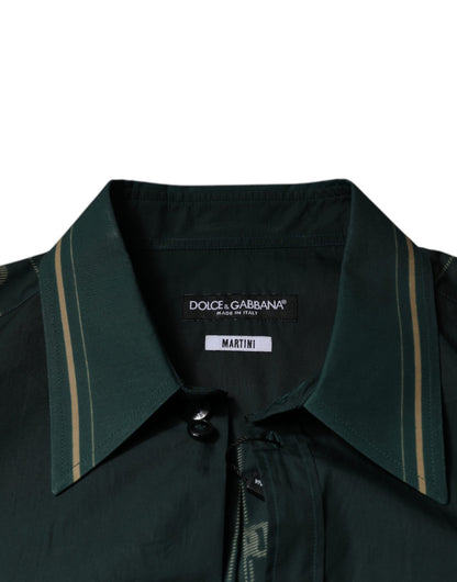 Chemise décontractée à manches longues Dolce & Gabbana MARTINI à logo vert