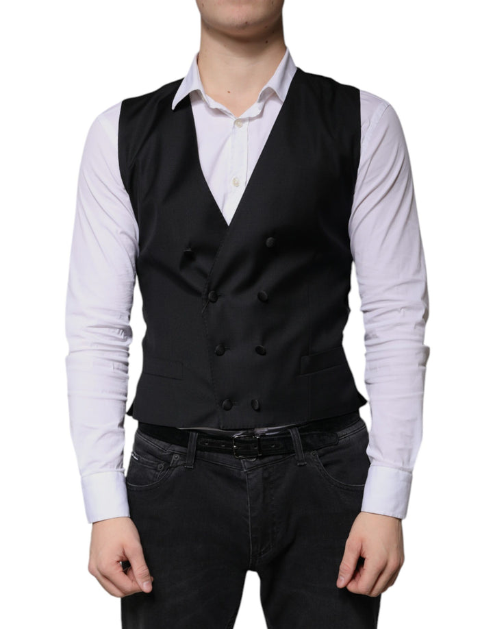 Chaleco de lana negro formal Dolce & Gabbana para hombre