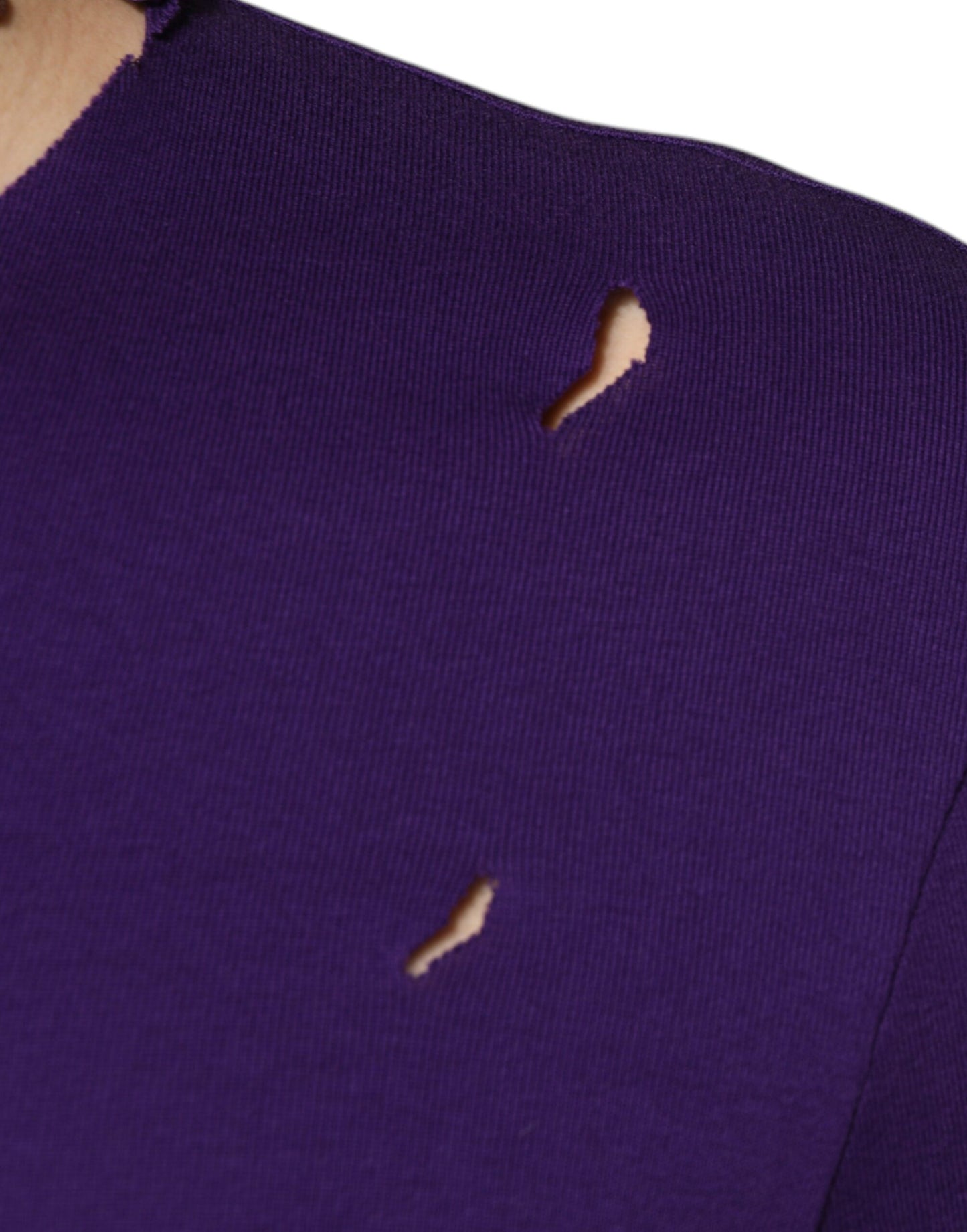 Pull Homme Dolce & Gabbana Col Rond en Coton Violet