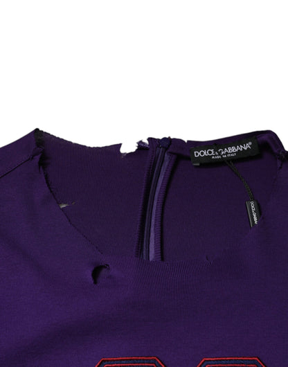 Pull Homme Dolce & Gabbana Col Rond en Coton Violet