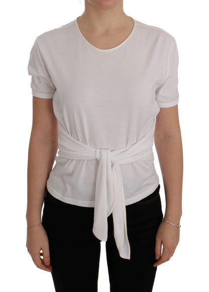 T-shirt en coton et soie blanc Dolce & Gabbana
