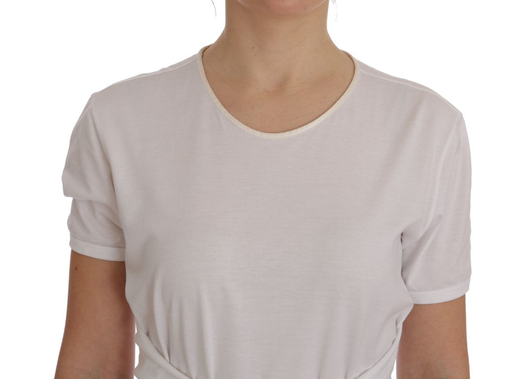 T-shirt en coton et soie blanc Dolce & Gabbana