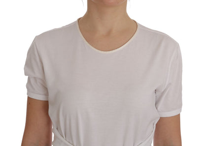 T-shirt en coton et soie blanc Dolce & Gabbana