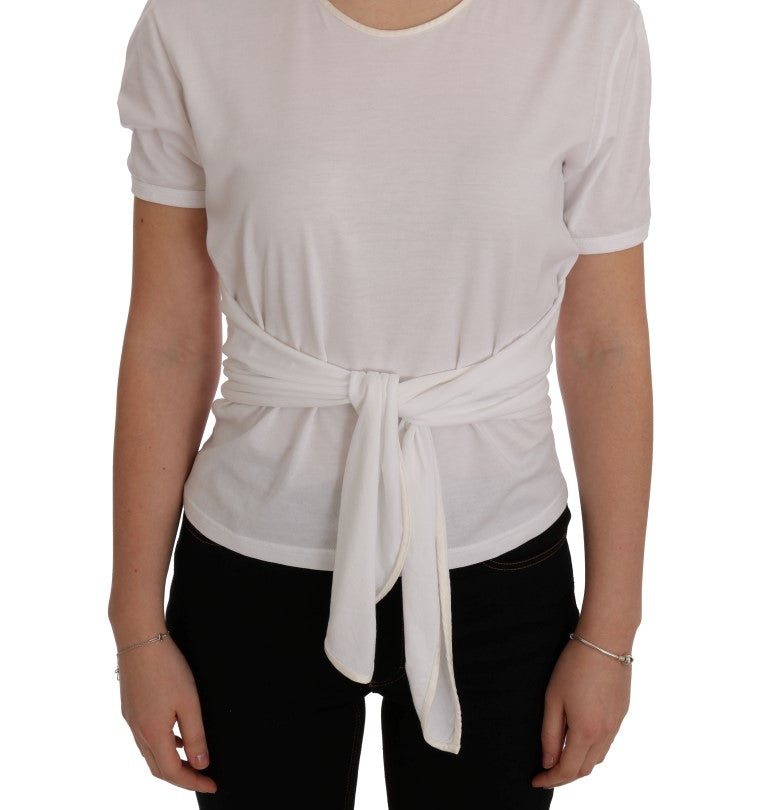 T-shirt en coton et soie blanc Dolce & Gabbana