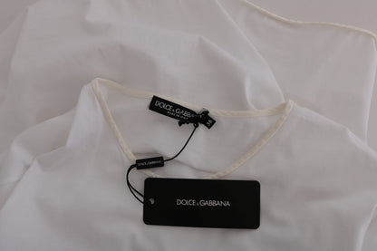 T-shirt en coton et soie blanc Dolce & Gabbana