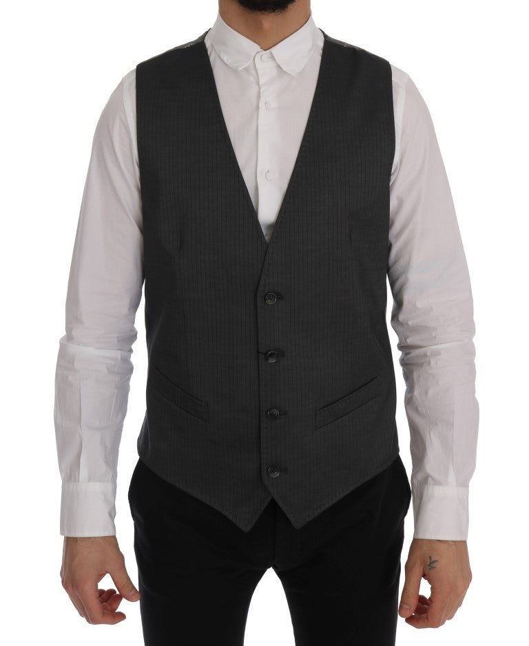 Gilet Dolce & Gabbana gris en coton et rayonne STAFF