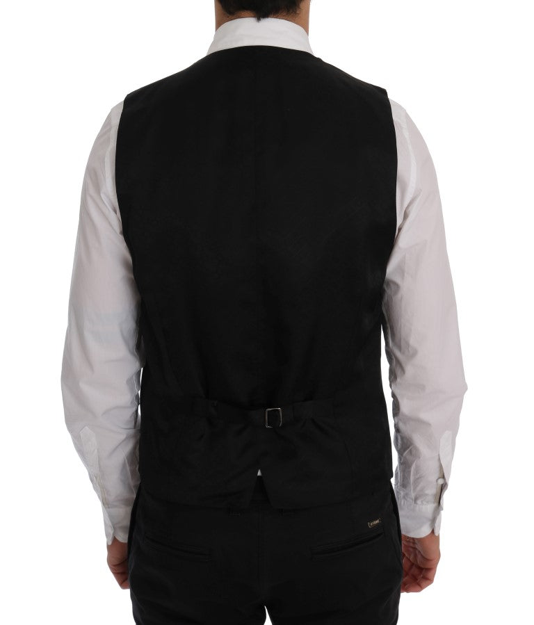 Gilet extensible en laine bleu Dolce & Gabbana