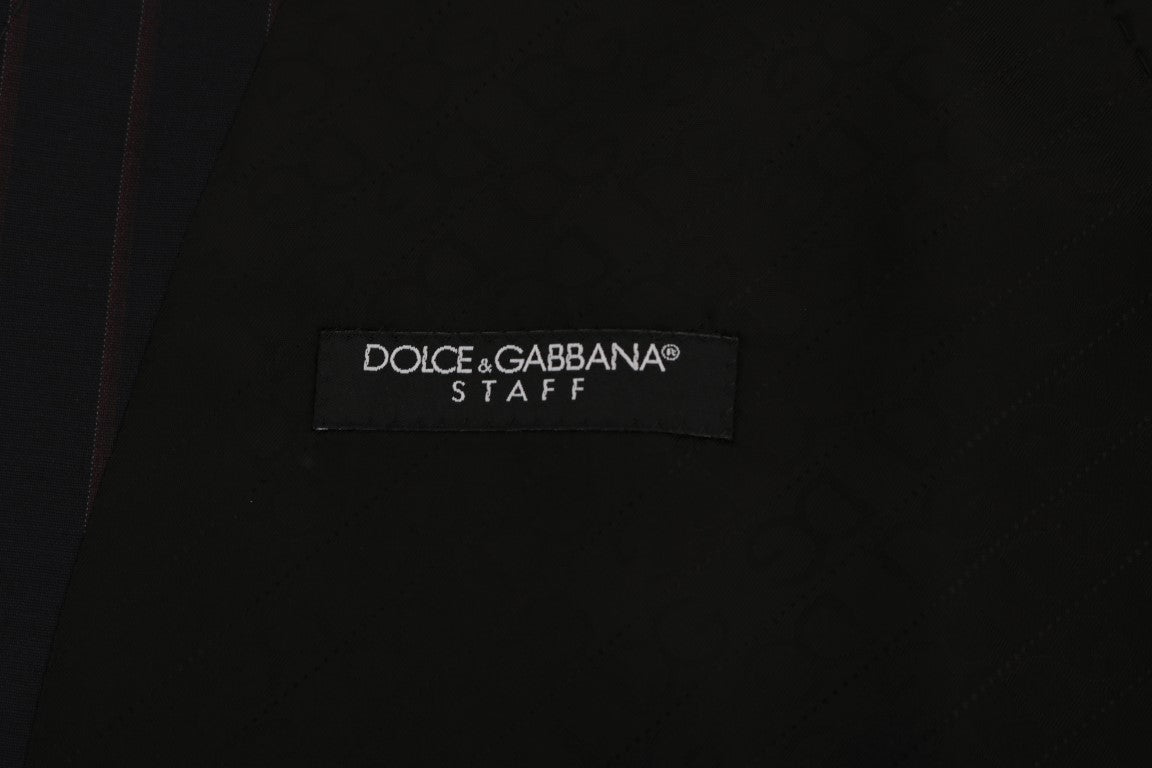 Gilet extensible en laine bleu Dolce & Gabbana