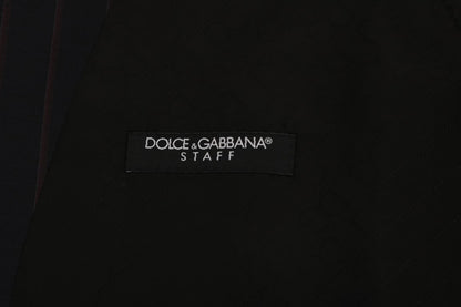 Gilet extensible en laine bleu Dolce & Gabbana
