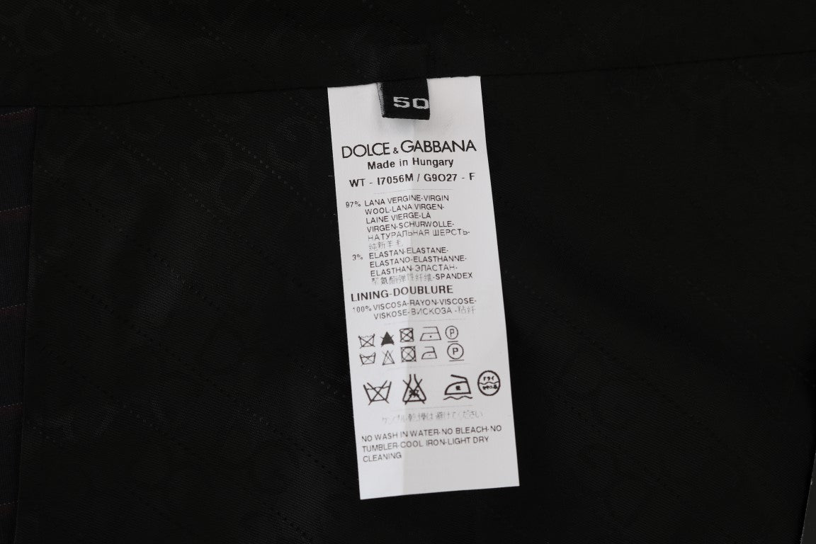 Gilet extensible en laine bleu Dolce & Gabbana