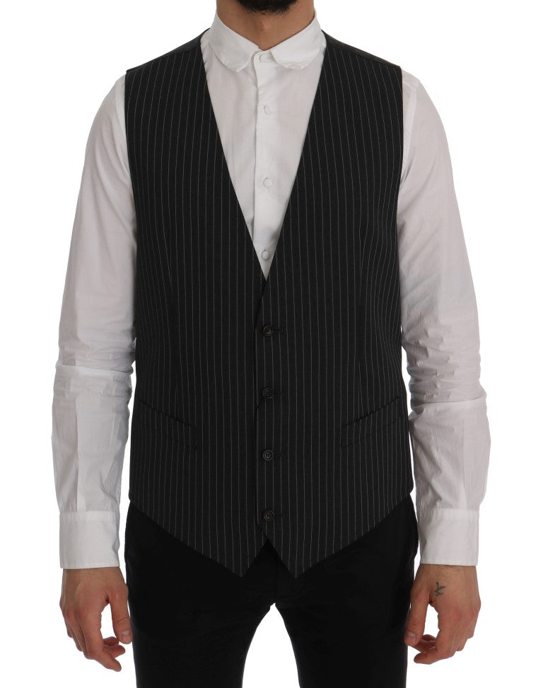Gilet Dolce & Gabbana gris en laine stretch