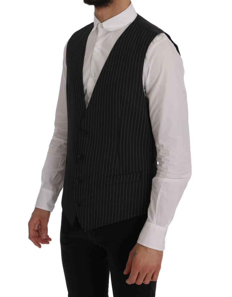 Gilet Dolce & Gabbana gris en laine stretch