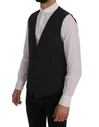 Gilet Dolce & Gabbana gris en laine stretch
