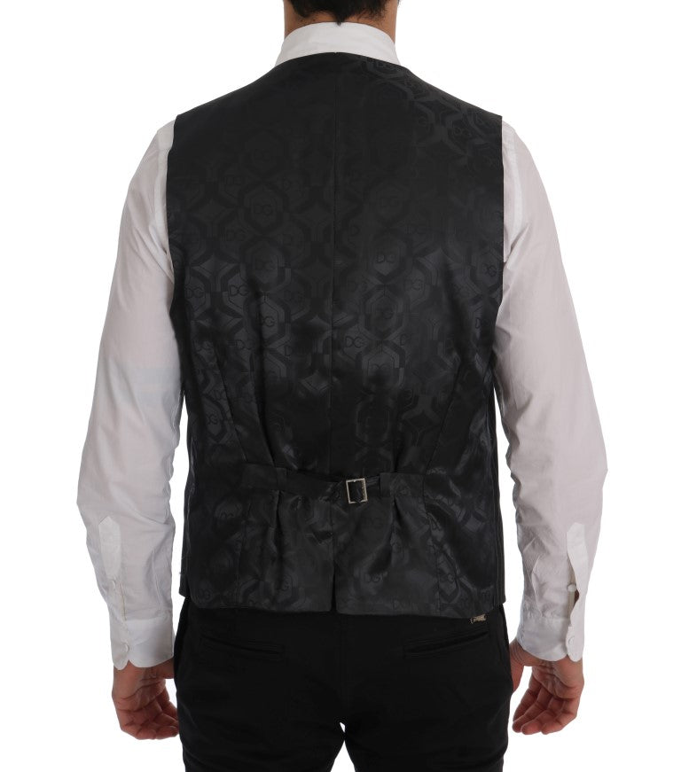 Gilet Dolce & Gabbana gris en laine stretch