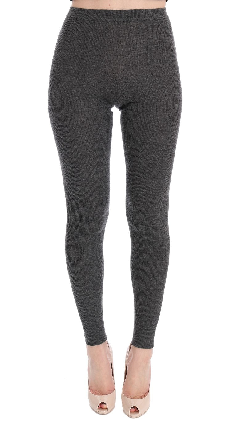 Collants Dolce & Gabbana gris en cachemire stretch