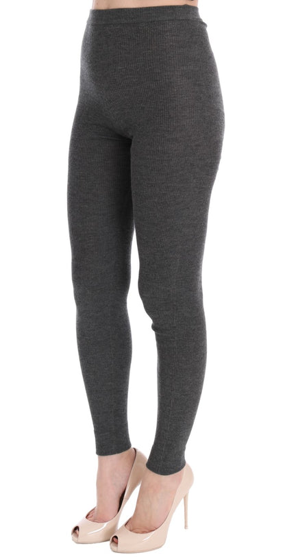 Collants Dolce & Gabbana gris en cachemire stretch