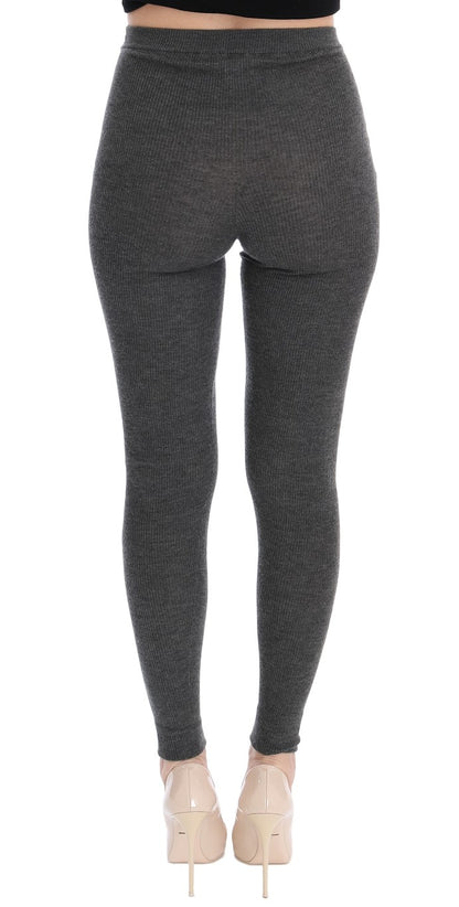 Collants Dolce & Gabbana gris en cachemire stretch