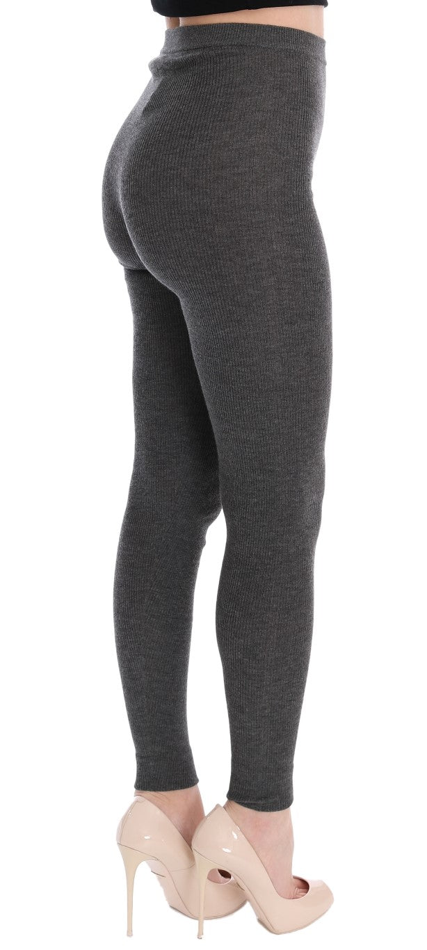 Collants Dolce & Gabbana gris en cachemire stretch