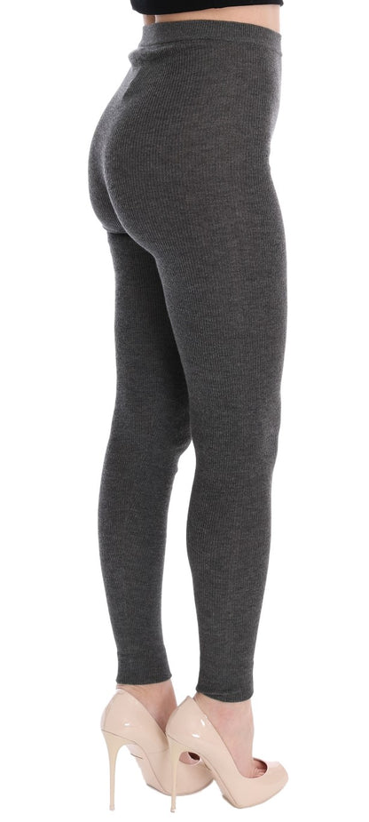 Collants Dolce & Gabbana gris en cachemire stretch