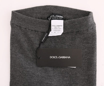 Collants Dolce & Gabbana gris en cachemire stretch