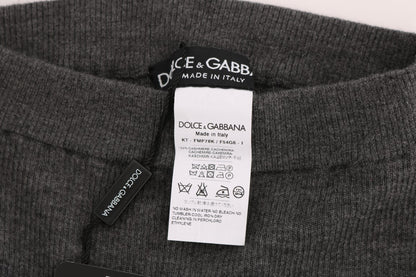 Collants Dolce & Gabbana gris en cachemire stretch