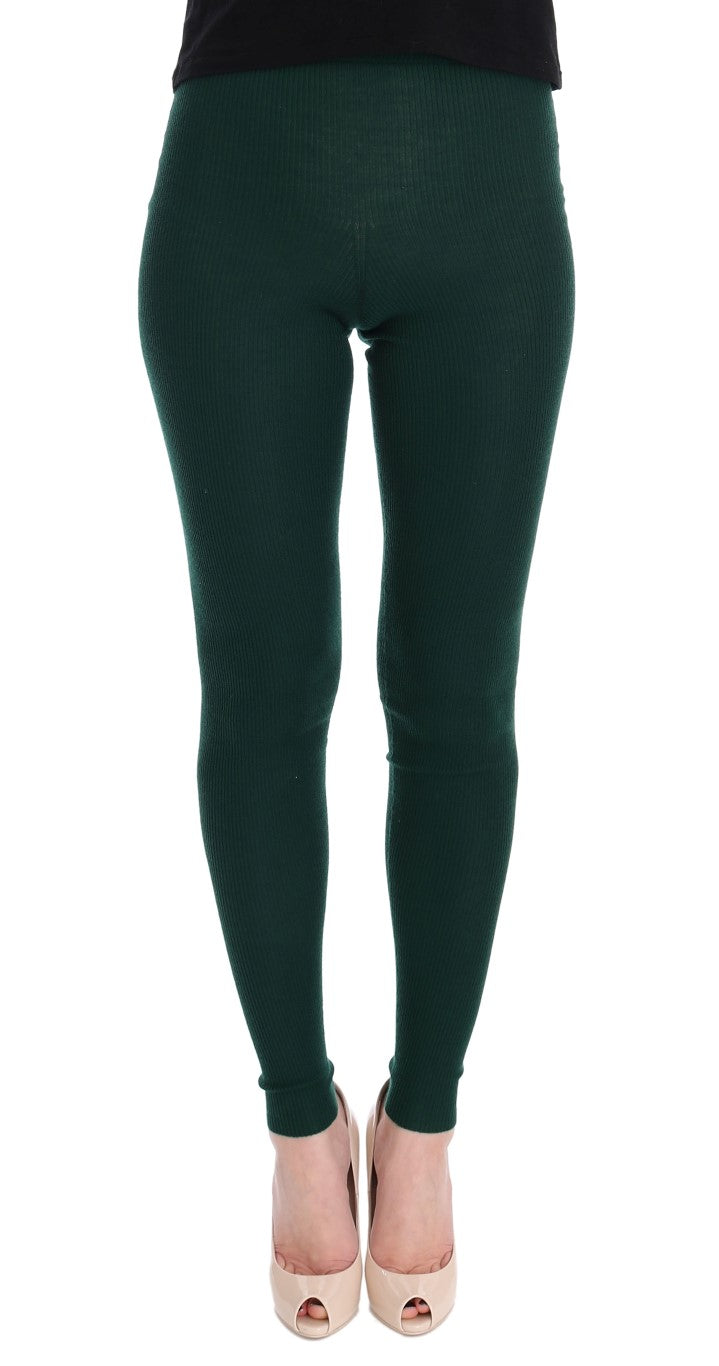 Collants extensibles en cachemire vert Dolce & Gabbana