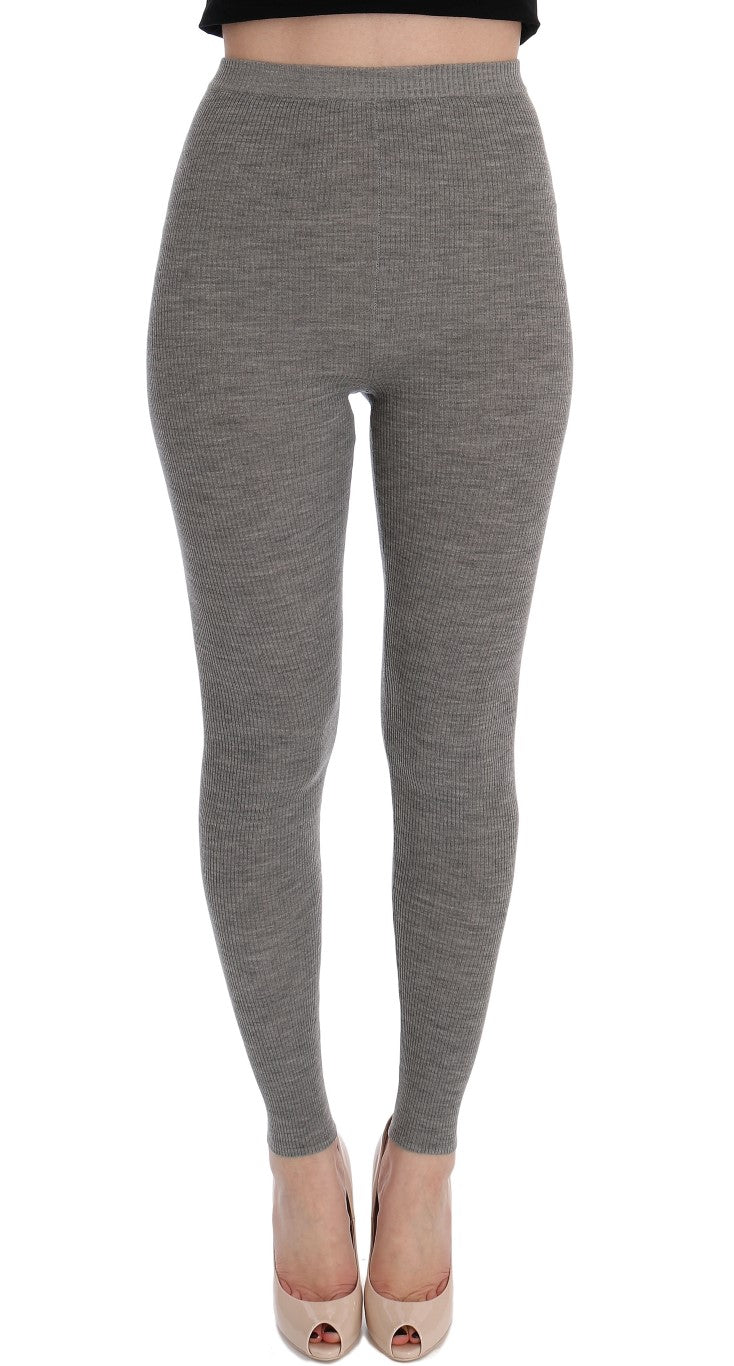 Collants Dolce & Gabbana gris en cachemire stretch