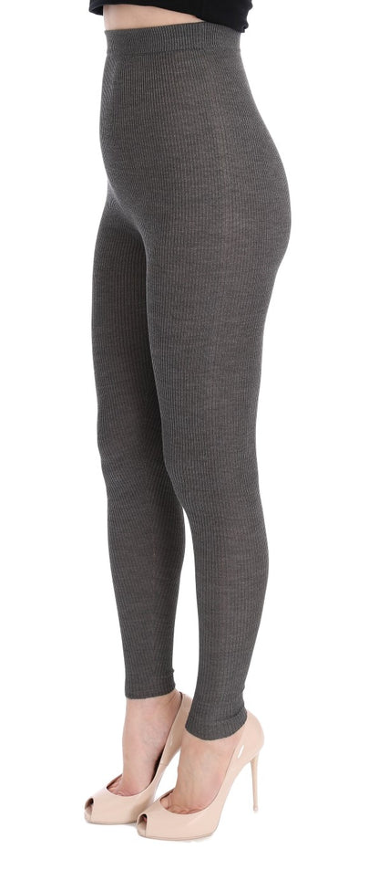 Collants Dolce & Gabbana gris en cachemire stretch