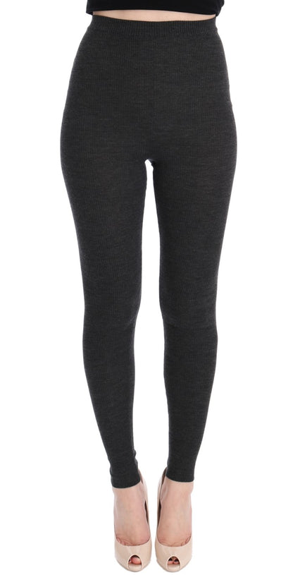 Collant en laine stretch gris Dolce & Gabbana
