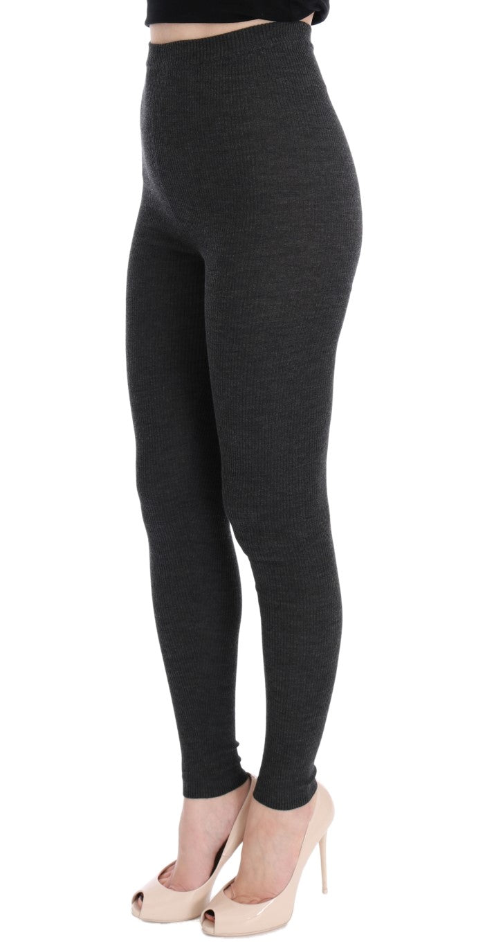 Collant en laine stretch gris Dolce & Gabbana